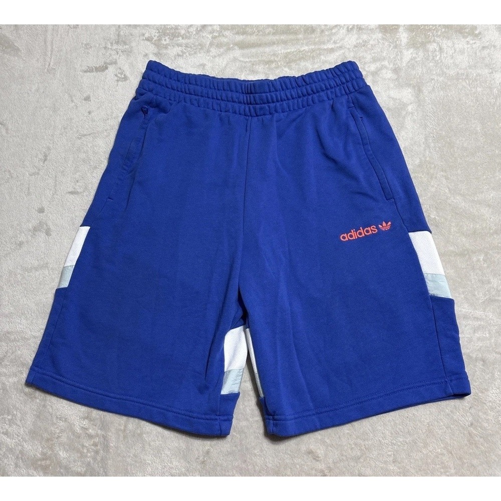 adidas BR-8 Sweat Shorts Mens Size Small Blue Terry Cloth Athletic Casual FK3217